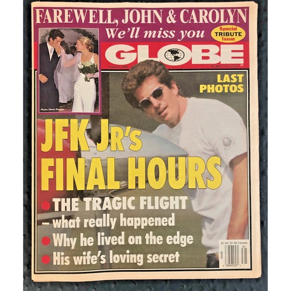 Other - Globe Magazine JFK Jr's Final Hours Death of JFK Jr Last Photos August 3 1999